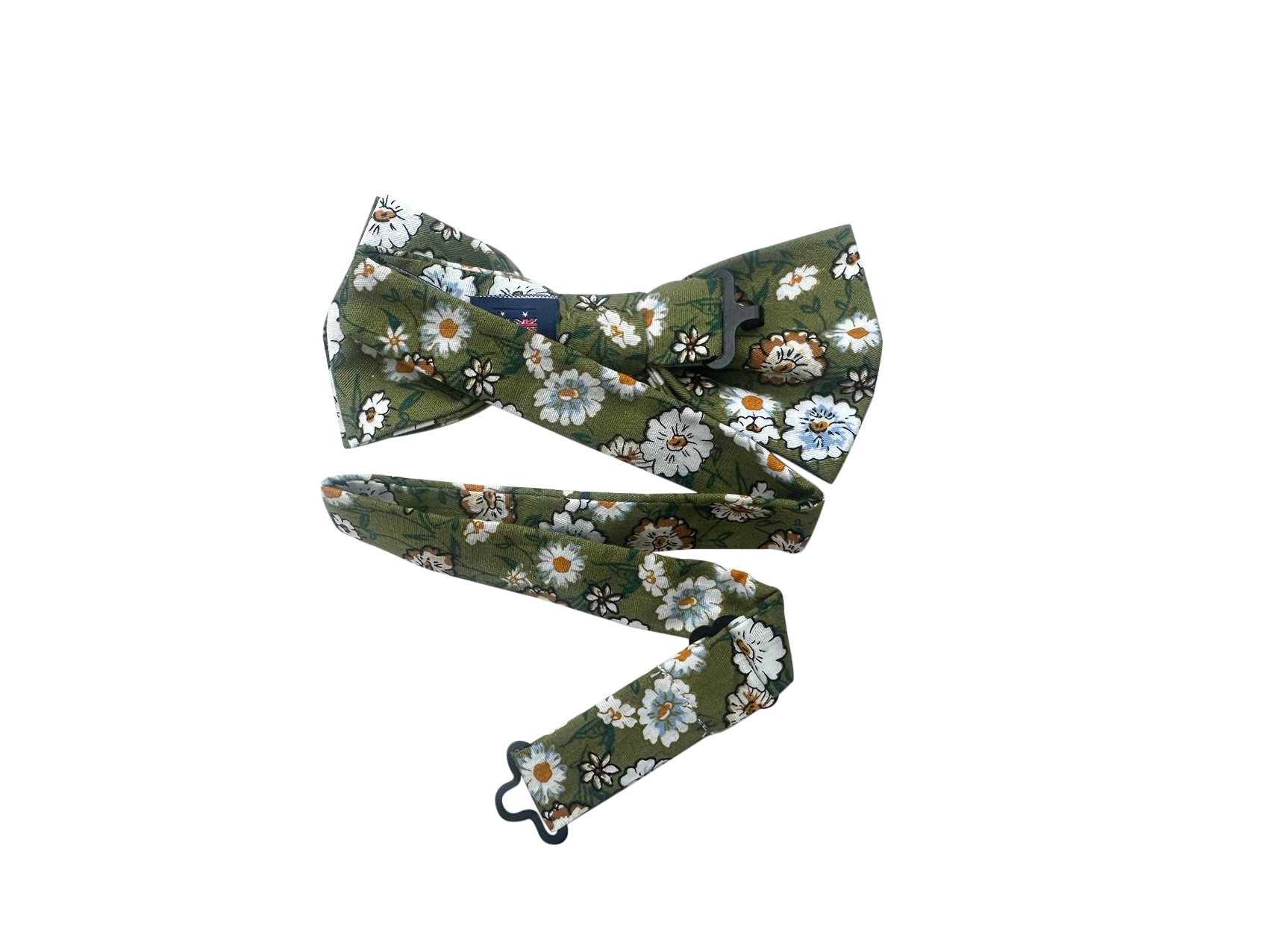 Army Green Floral Pre-tied Bow tie