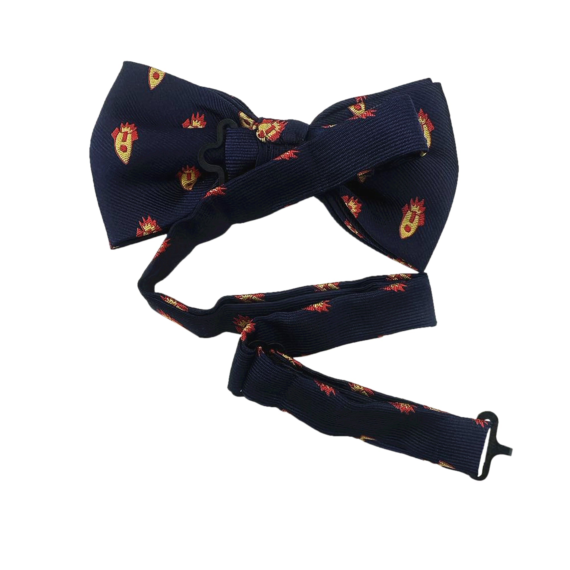 Navy Blue Yellow Rocket Pre-tied Bow Tie