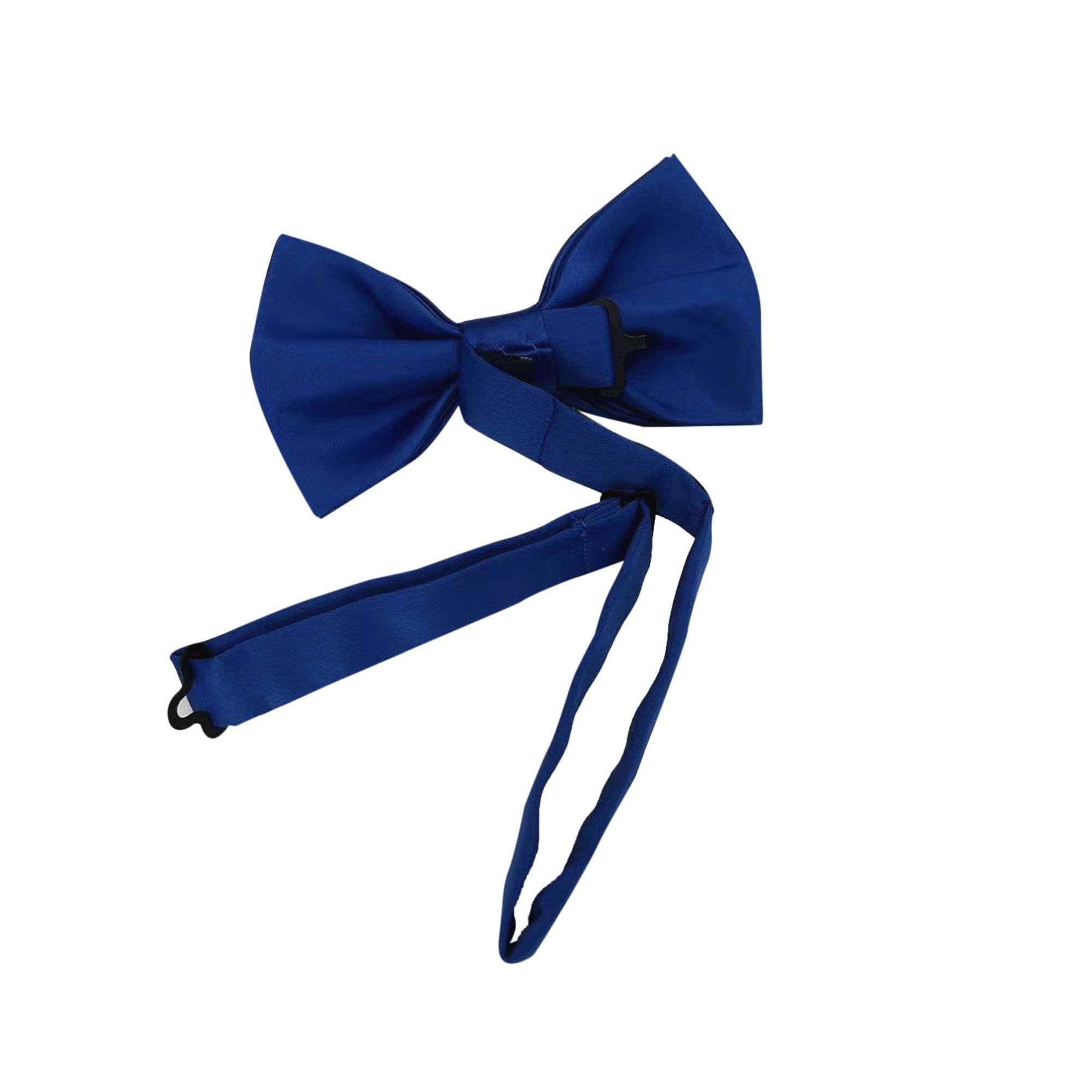 Royal Blue Satin Pre-tied Bow Tie