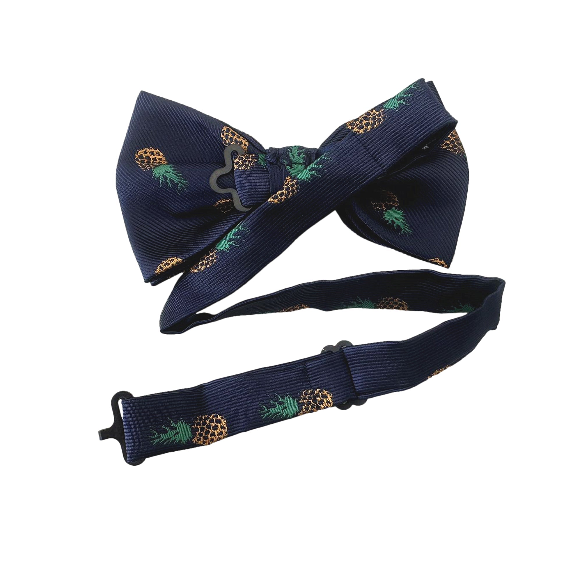 Navy Blue Pineapple Pre-tied Bow Tie