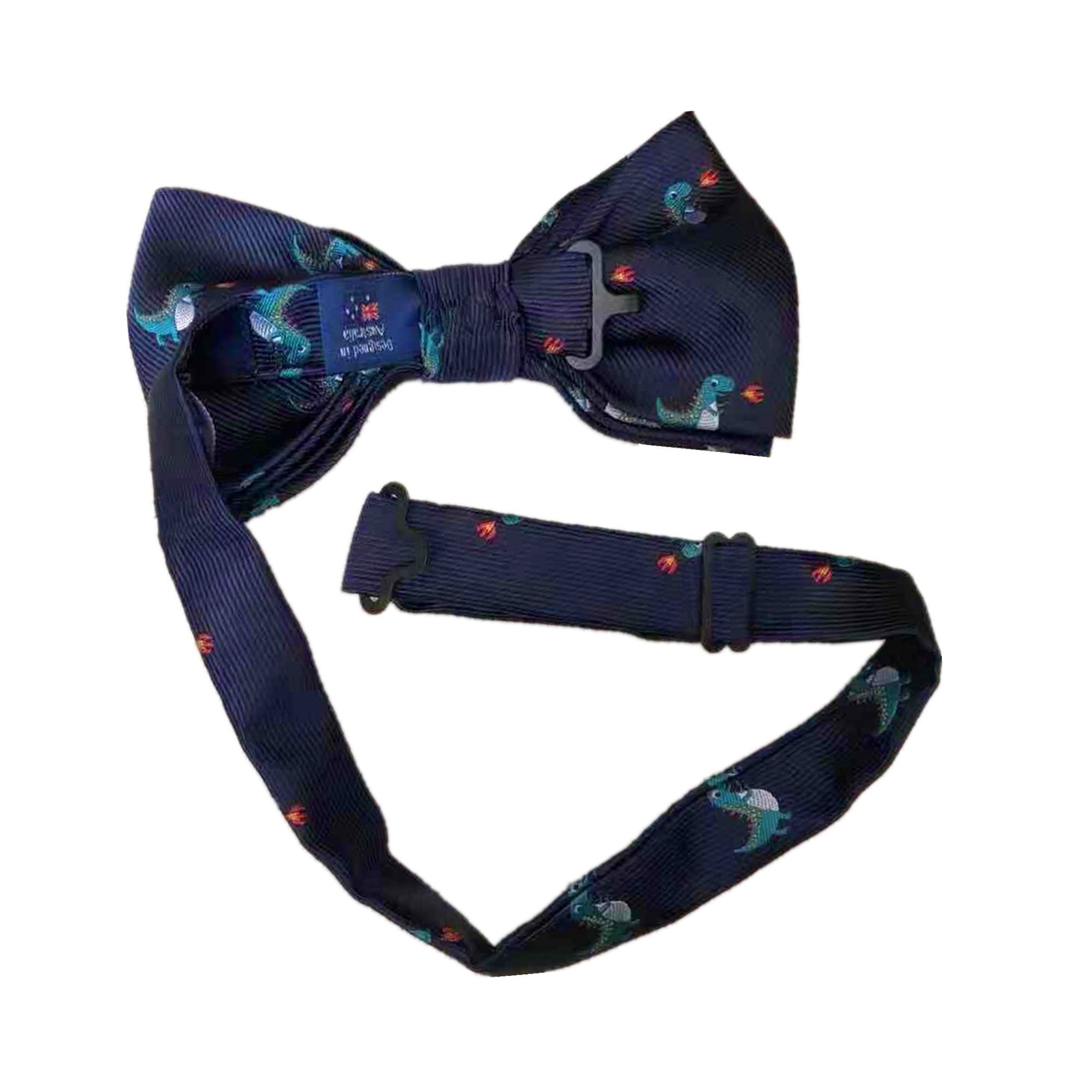 Navy Dino Pre-tied Bow Tie