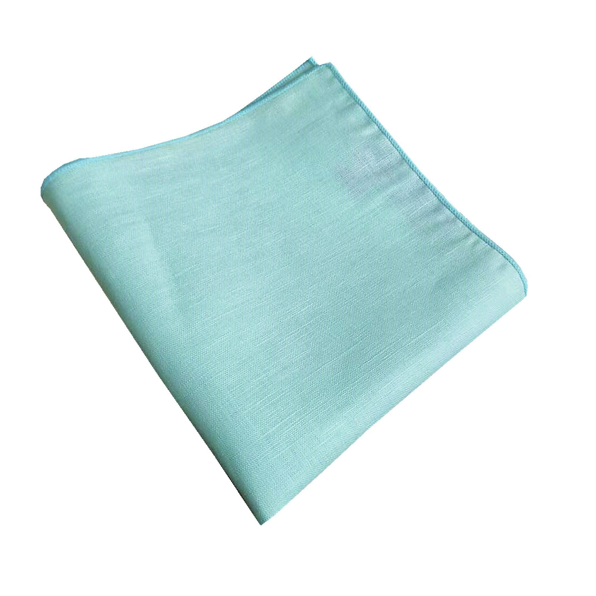 Mint Blue Slub Pocket Square
