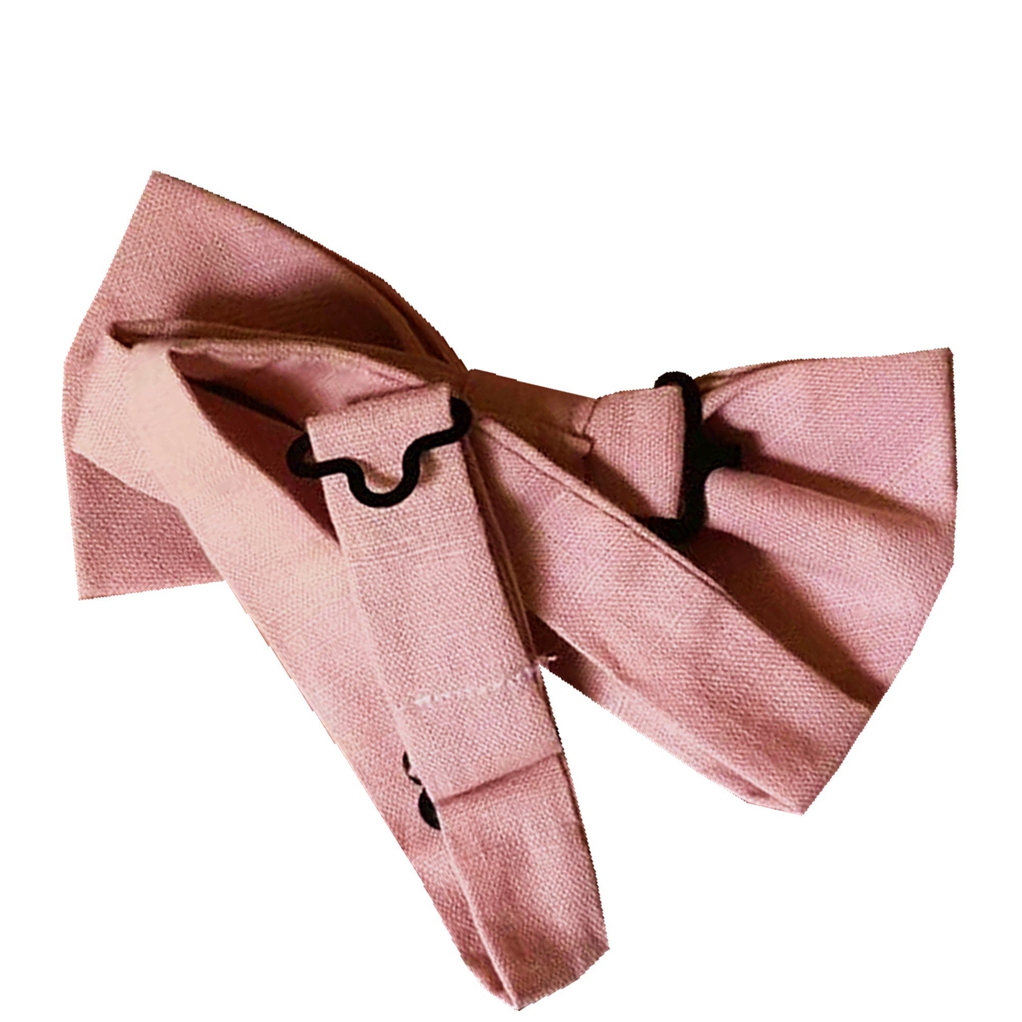 Ballet Nude Pink Linen Pre-tied Bow Tie