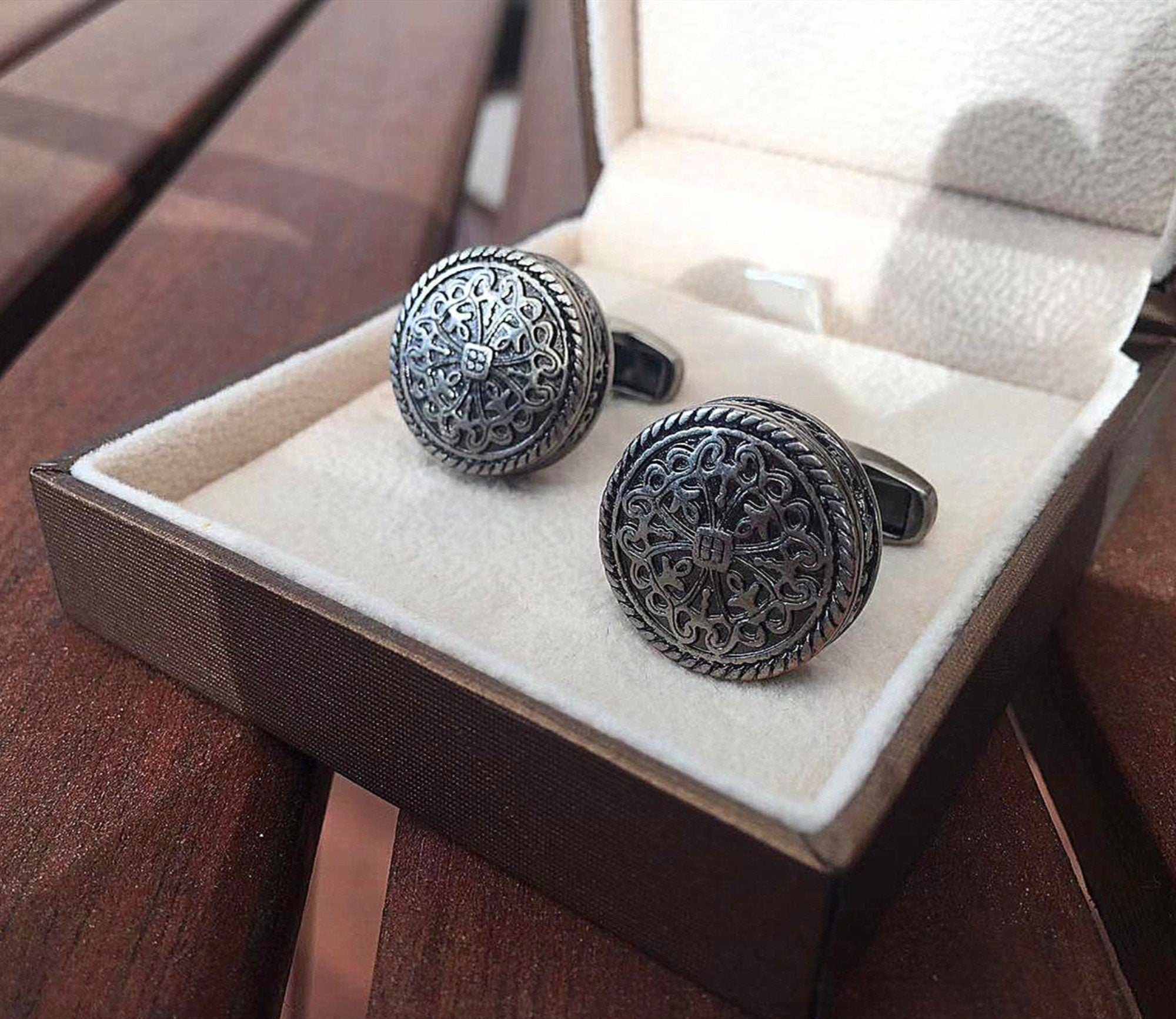 Antique Silver Baroque Cufflinks
