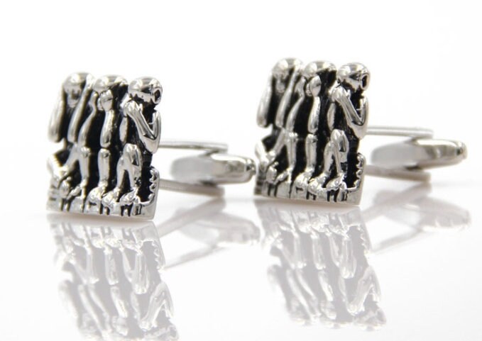 Three Monkey Cufflinks