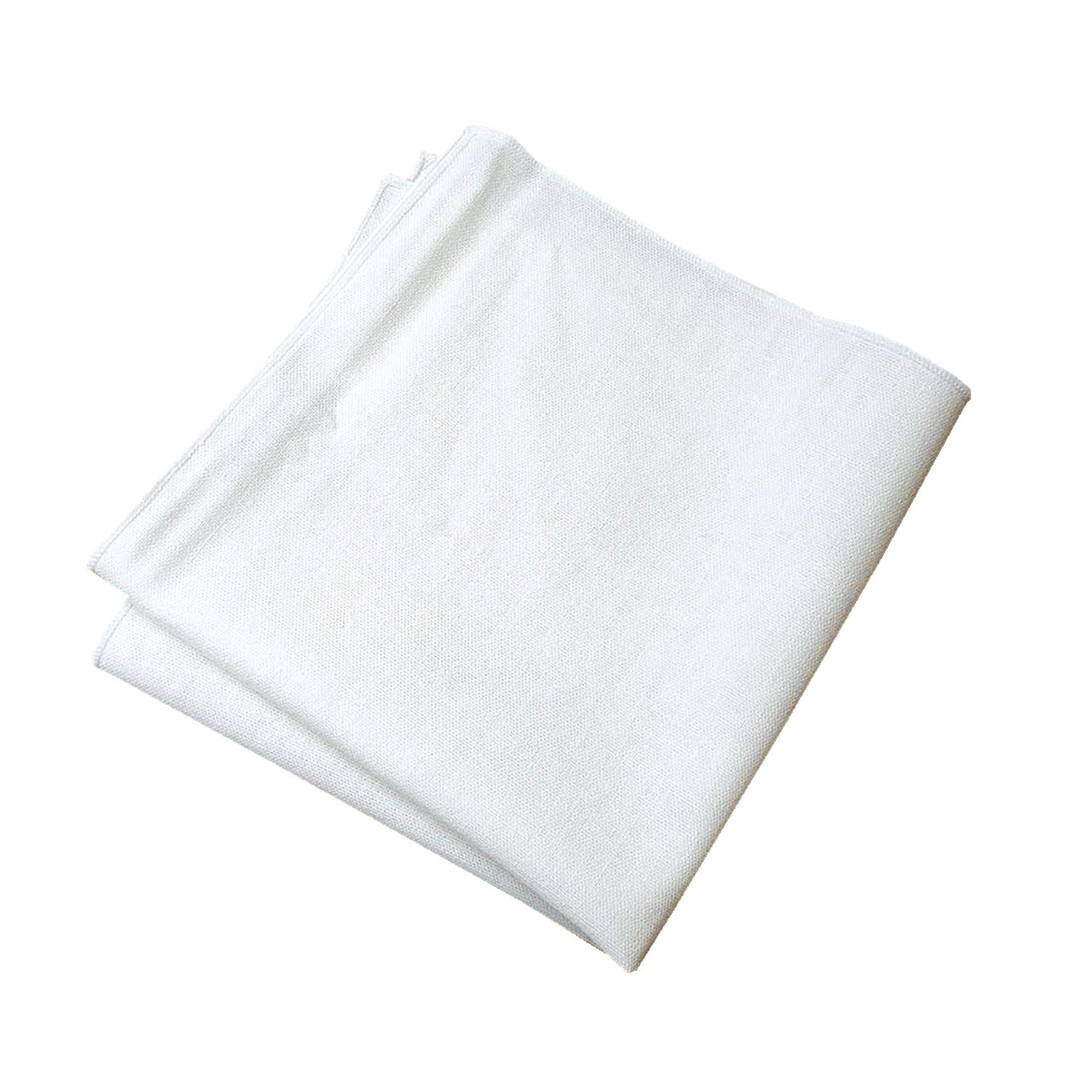 Off White Linen Pocket Square