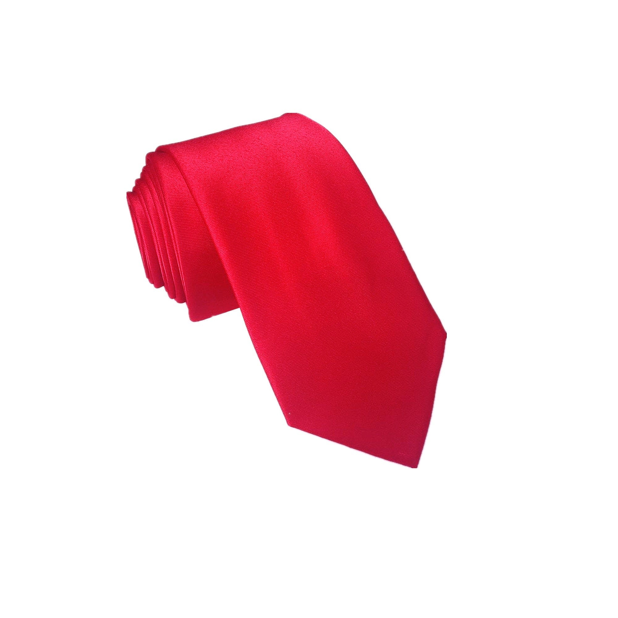 Scarlet Satin Necktie