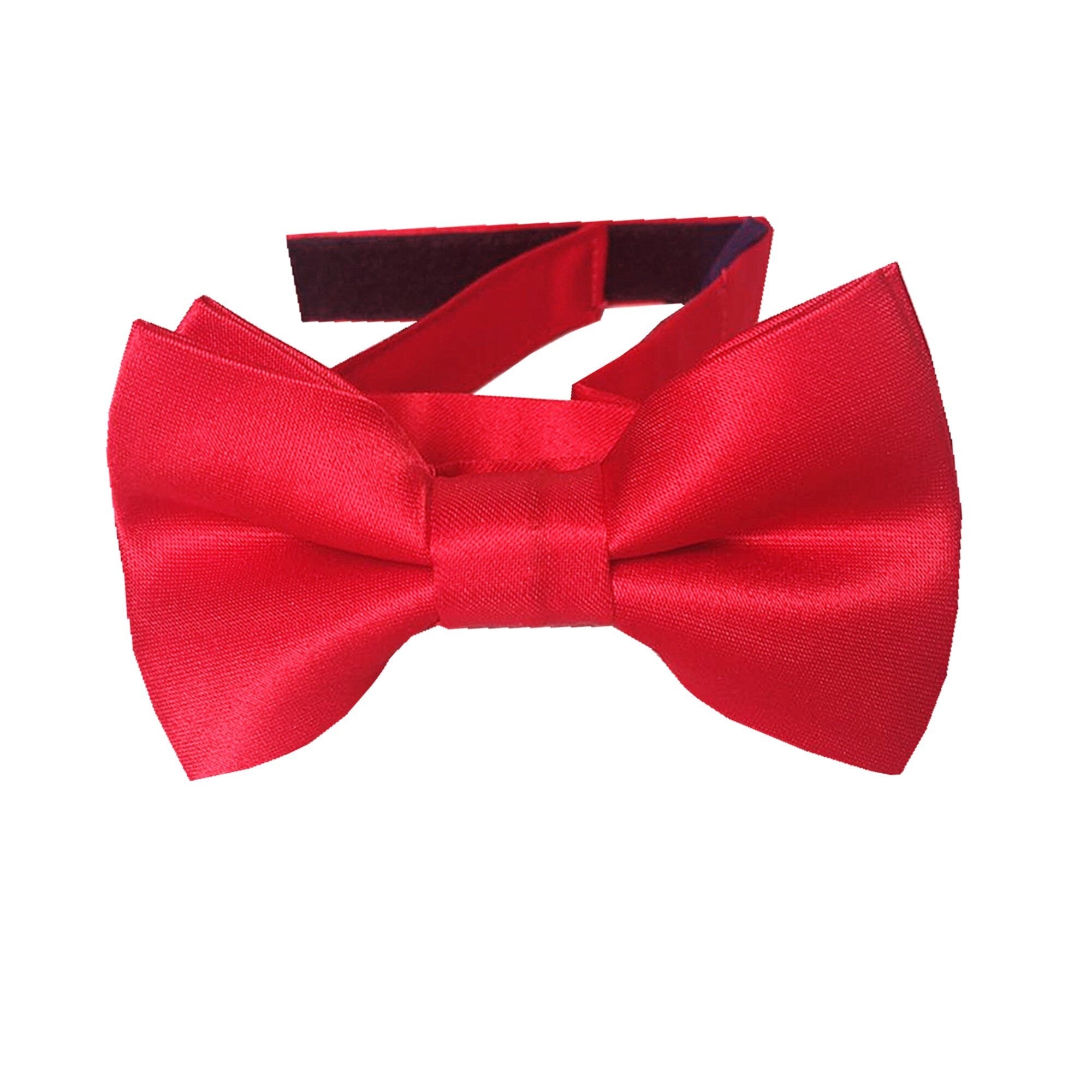 Scarlet Satin Pre-tied Bow Tie
