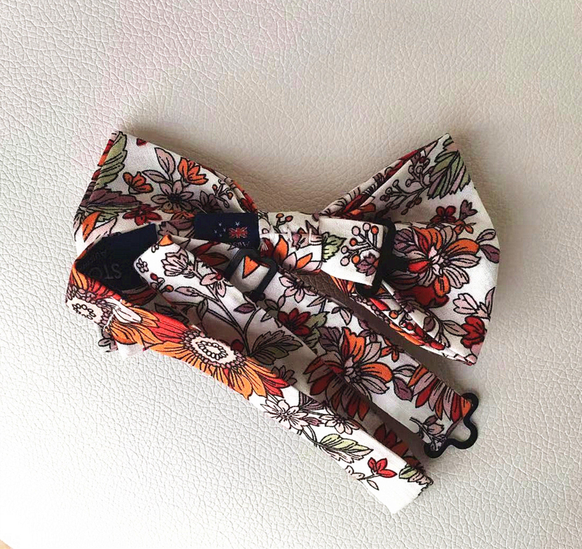Paprika Sunflower Pre-tied Bow Tie