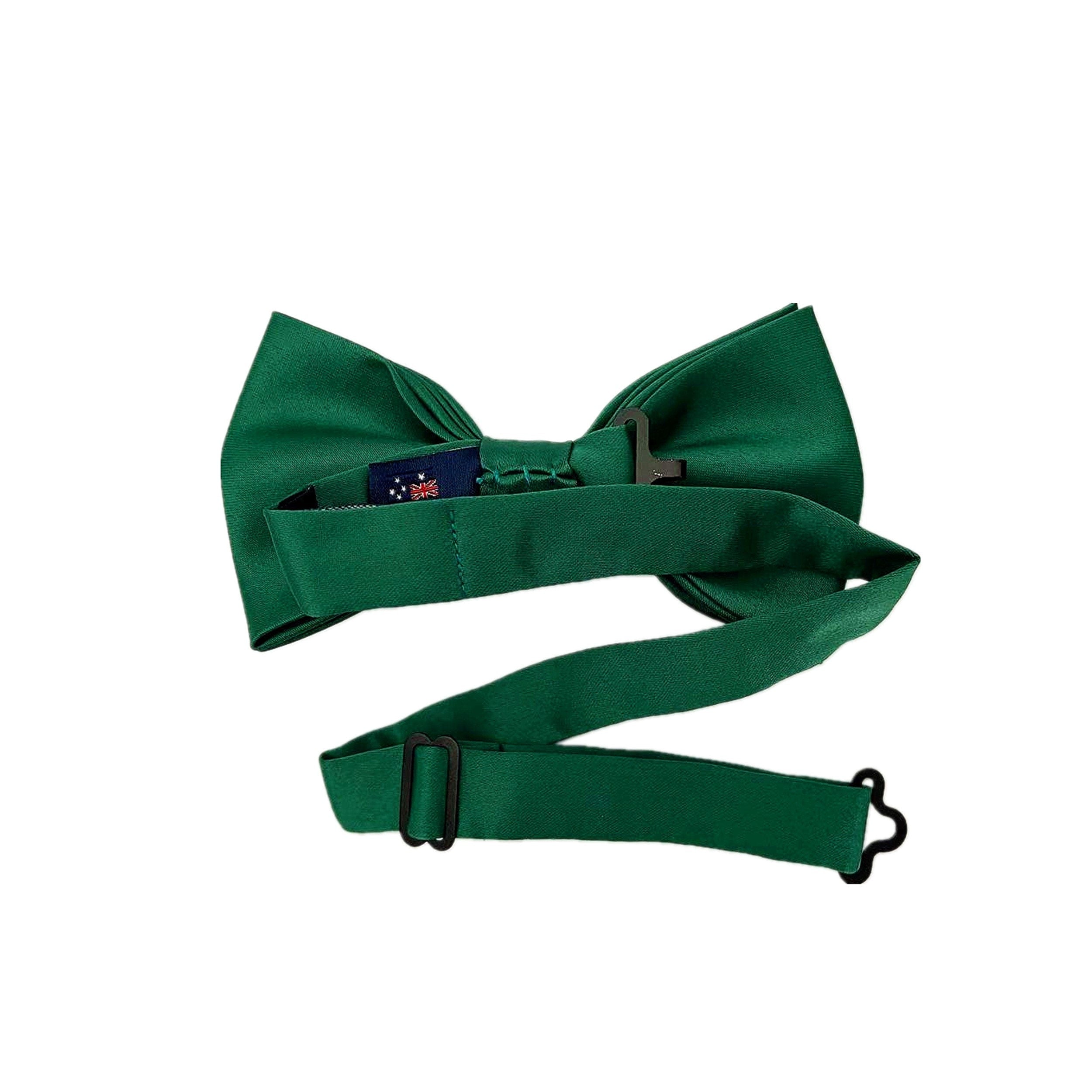 Dark Green Satin Pre-tied Bow Tie