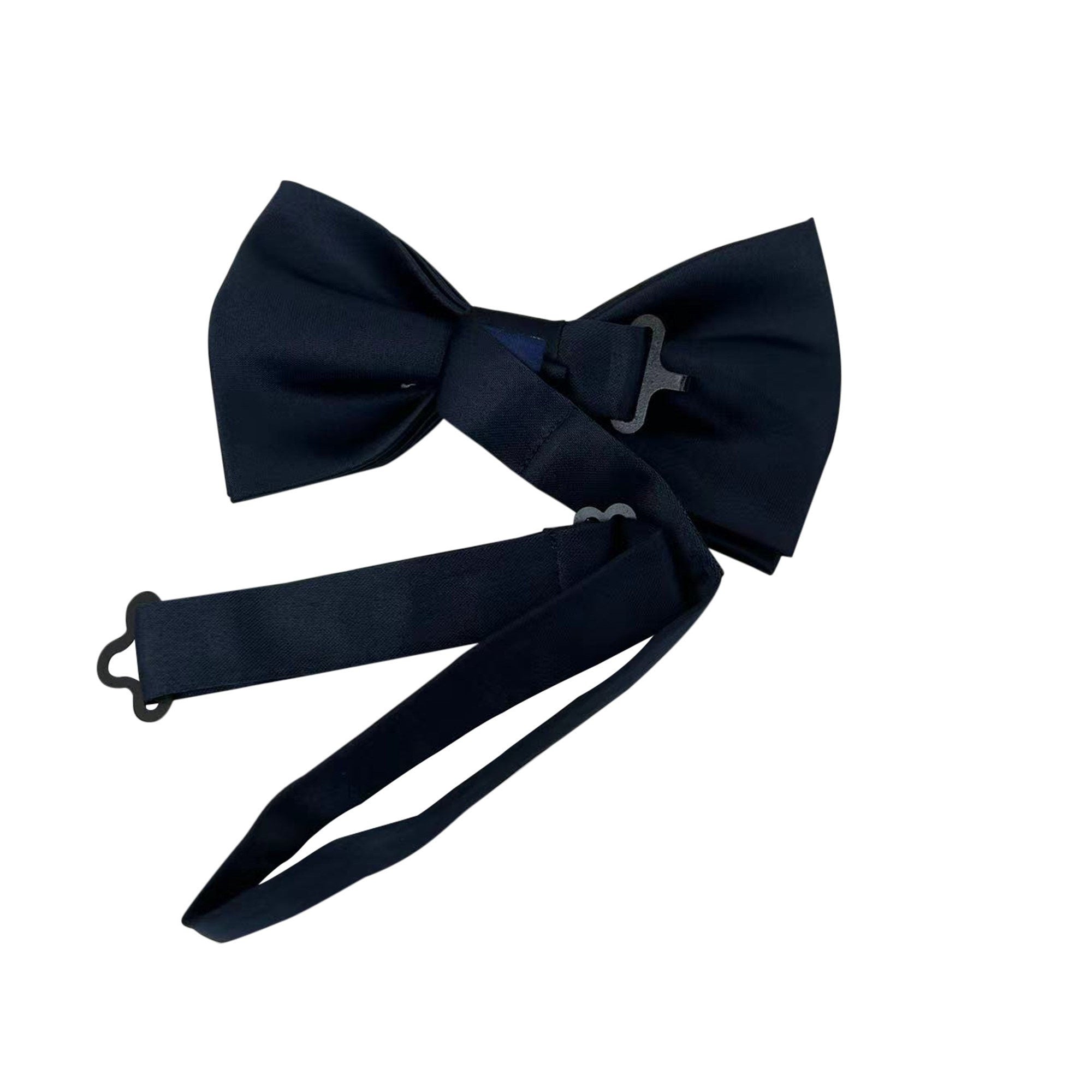 Dark Navy Matte Satin Pre-tied Bow Tie