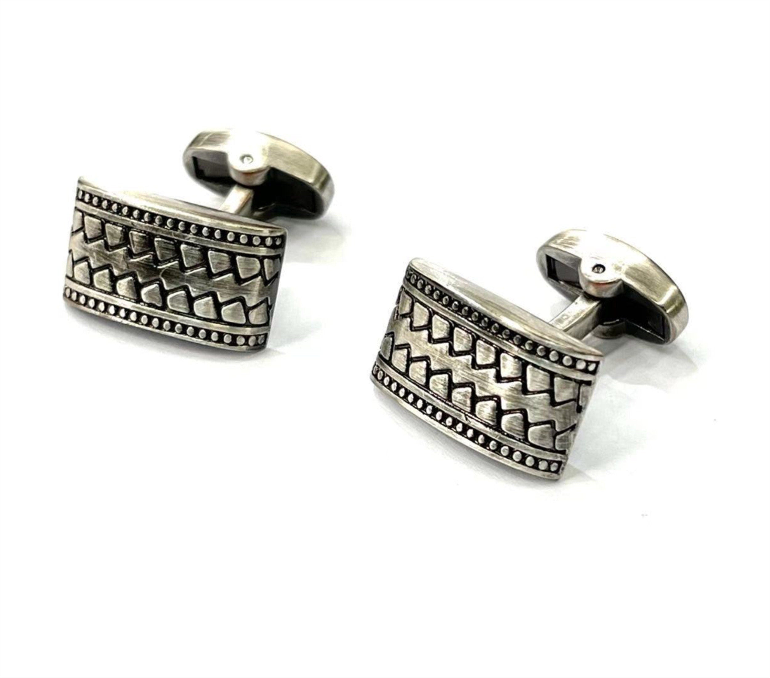 Baroque Antique Silver Cufflinks