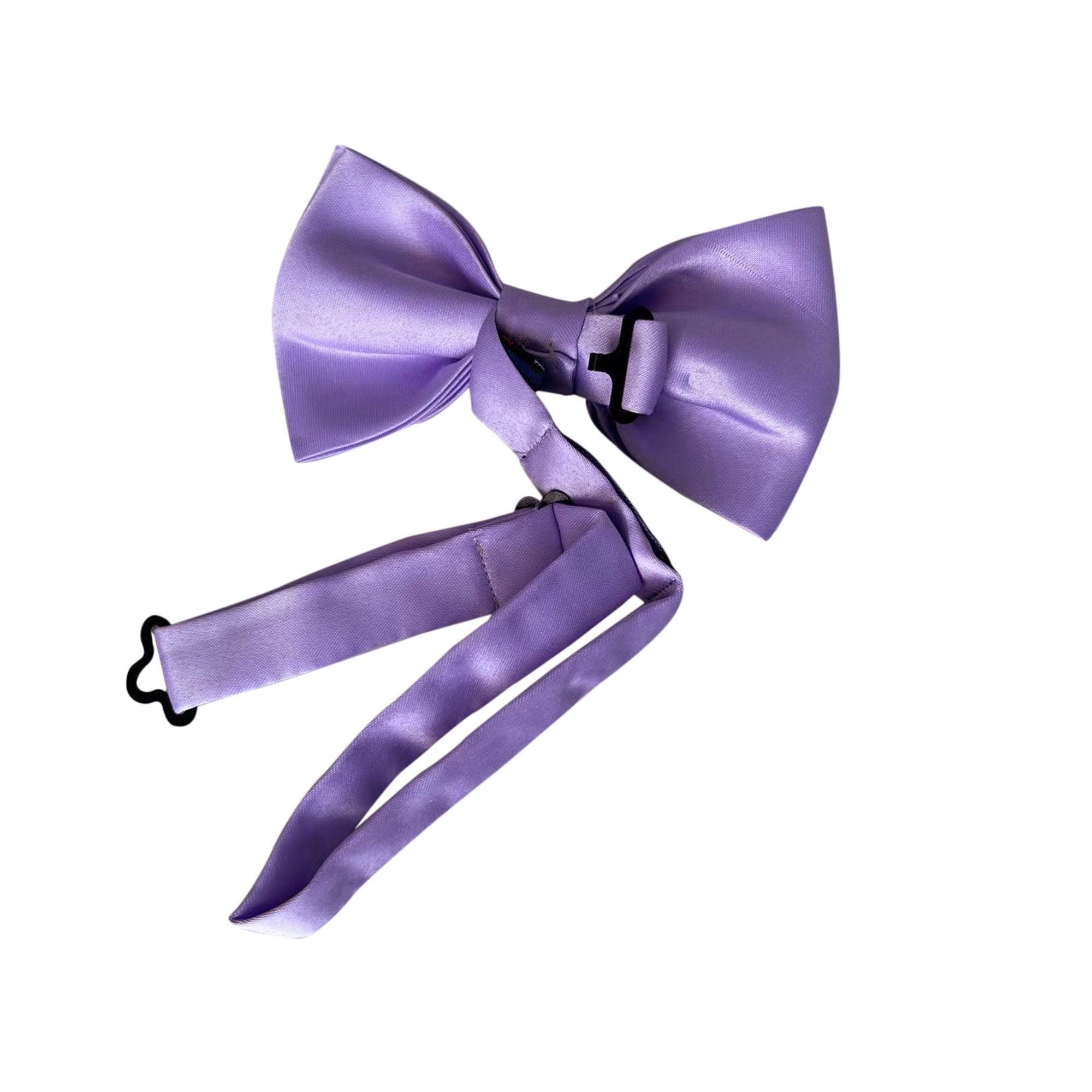 Lavender Satin Pre-tied Bow Tie
