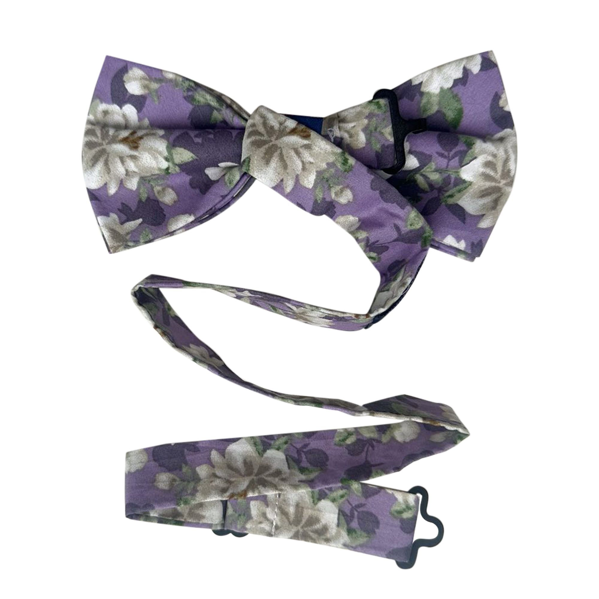 Lavender Cream Floral Pre-tied Bow Tie