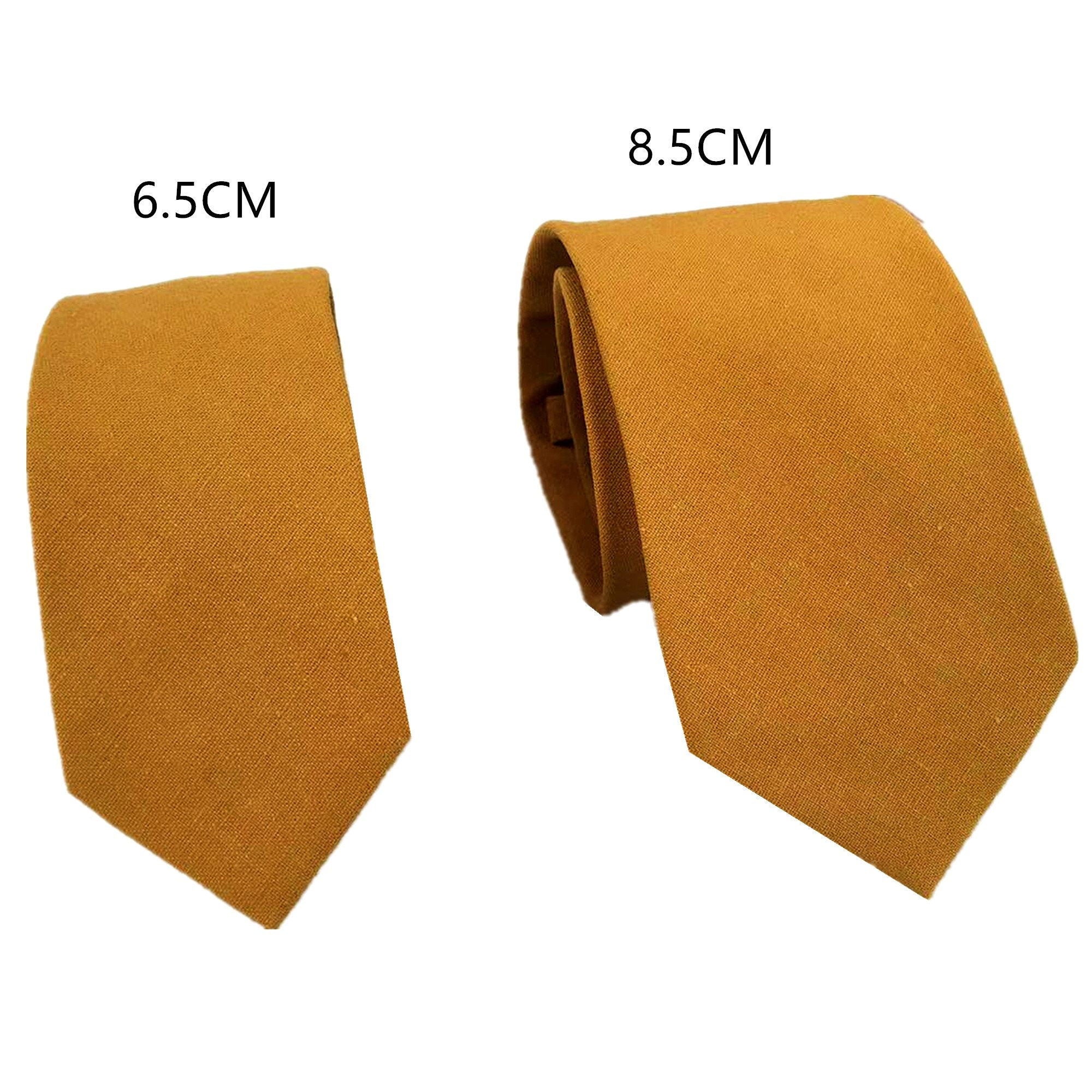 Mustard Yellow Linen Necktie
