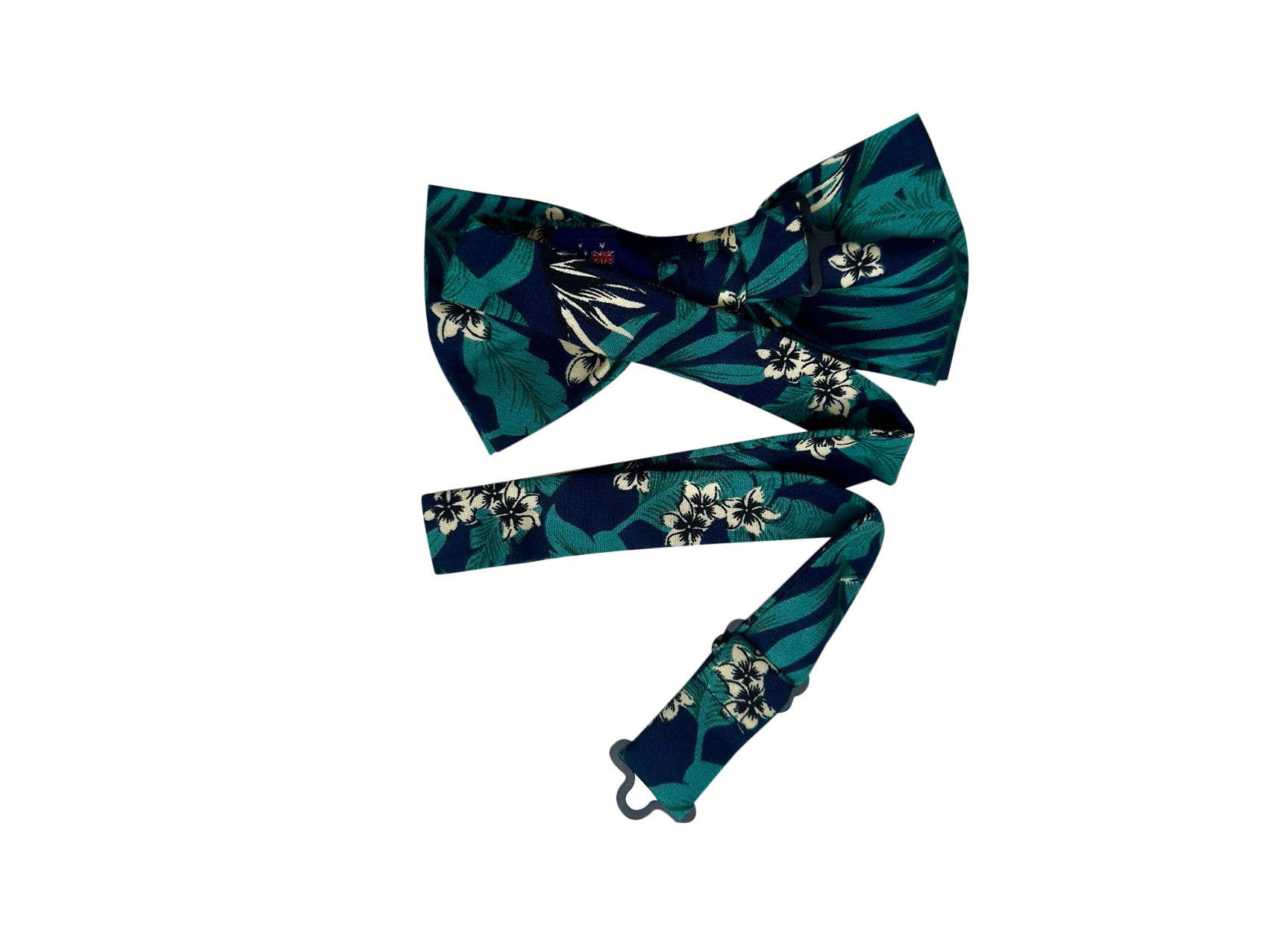 Navy Tropical Palm Pre-tied Bow Tie