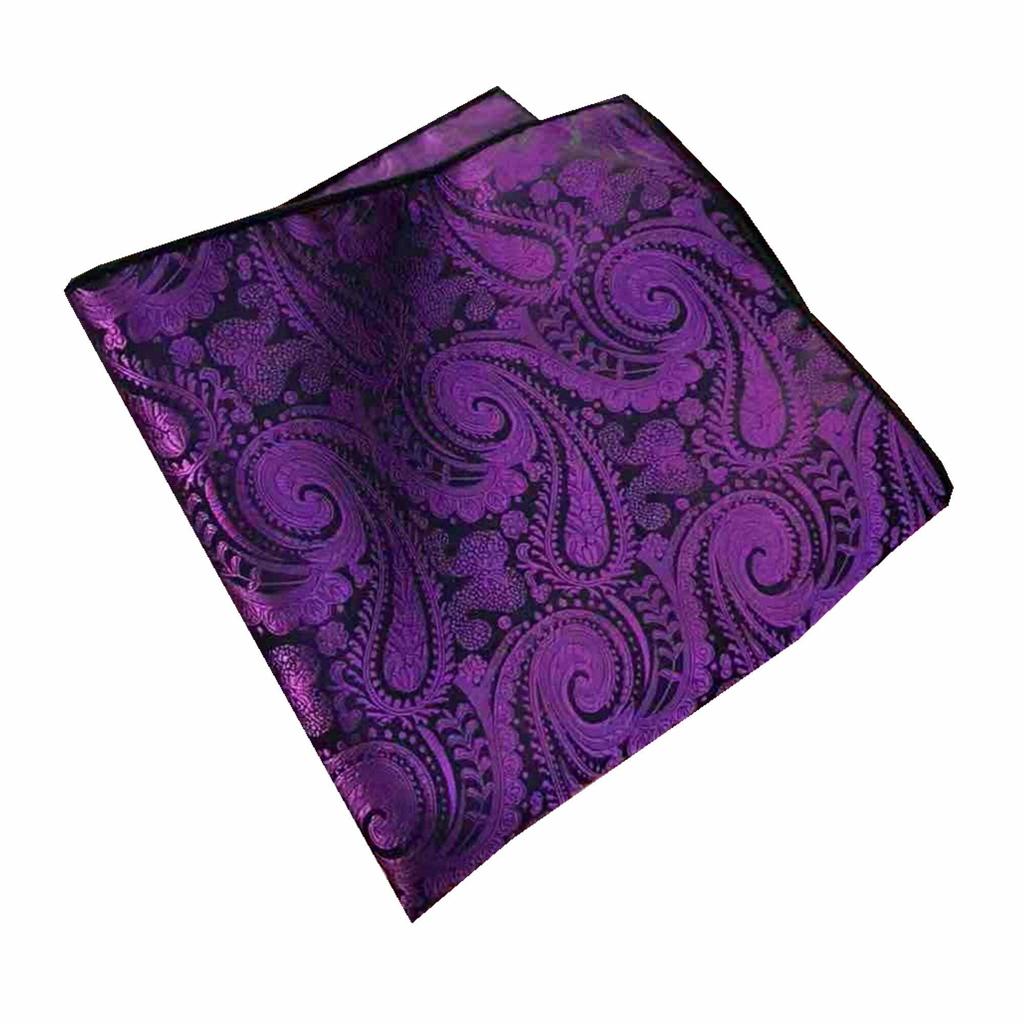 Purple Paisley Pocket Square