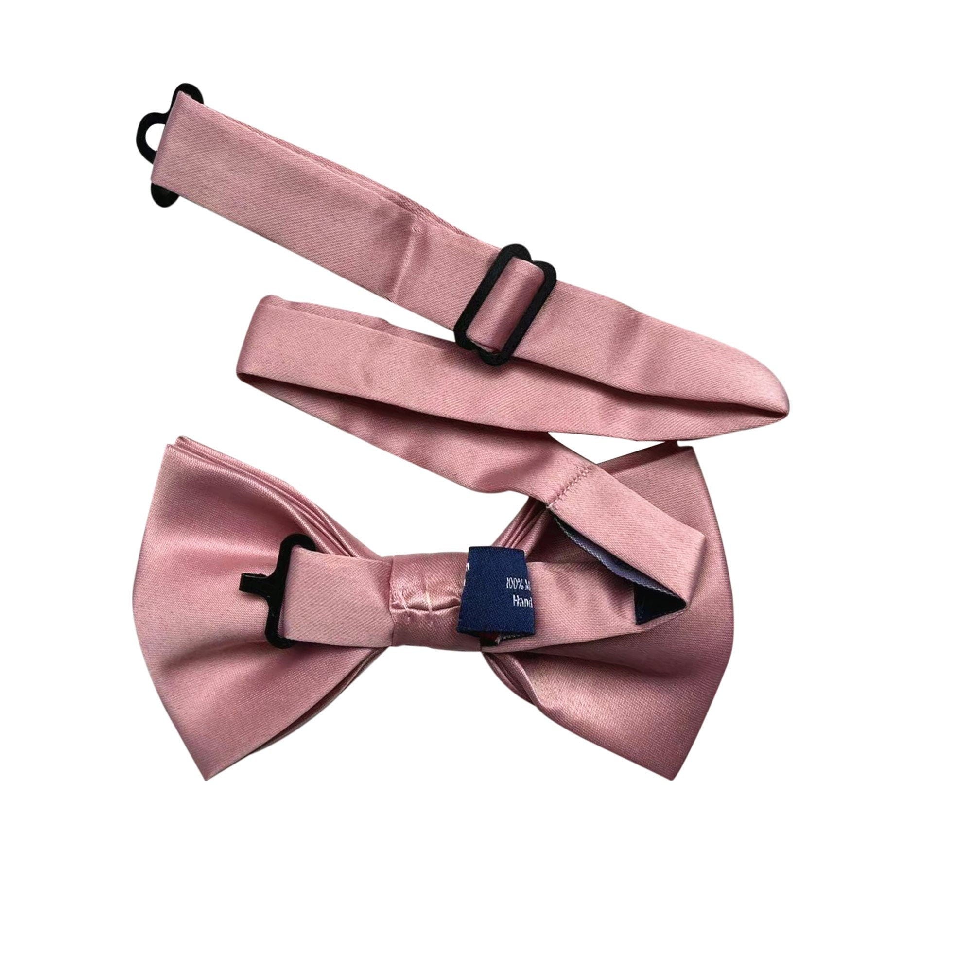 Dusty Rose Satin Pre-tied Bow Tie