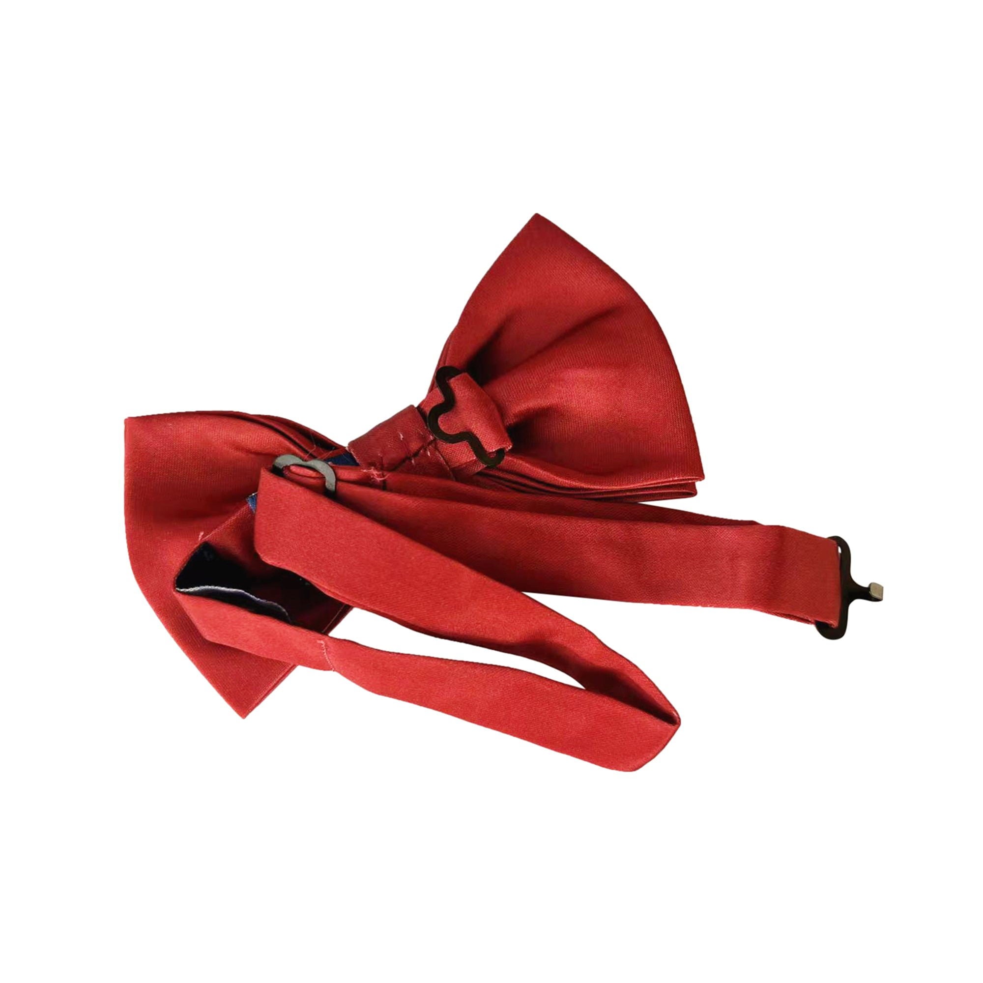 Rust Maroon Satin Pre-tied Bow Tie