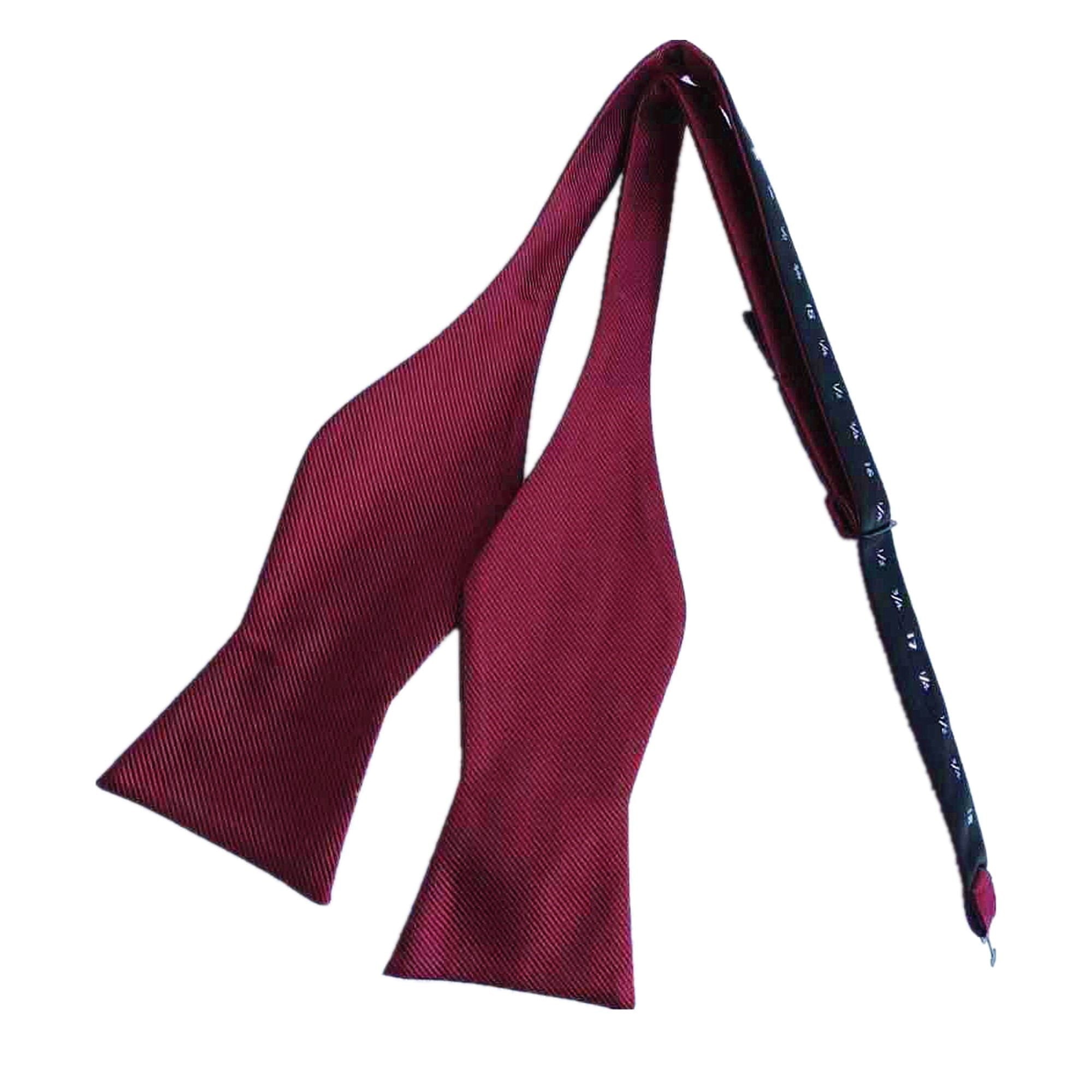 Merlot Burgundy Weave Self-tied Bow Tie