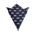 Navy Blue Bicycle Pocket Square