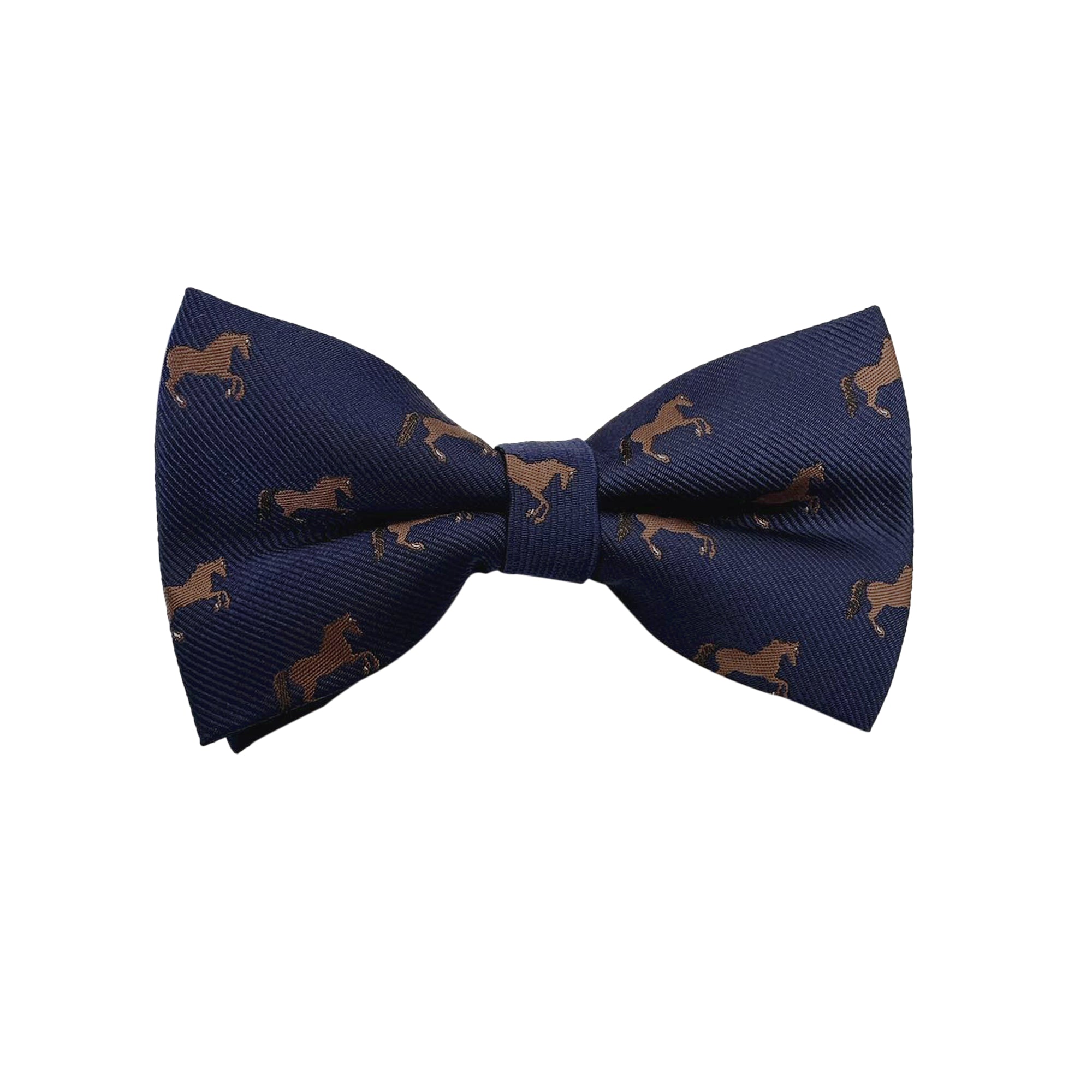 Navy Blue Horse Pre-tied Bow Tie