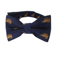 Navy Blue with Gold Stegosaurus Dinosaur Kids Bow Tie