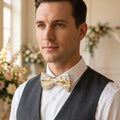 Yellow Daisy Floral Pre-tied Bow Tie