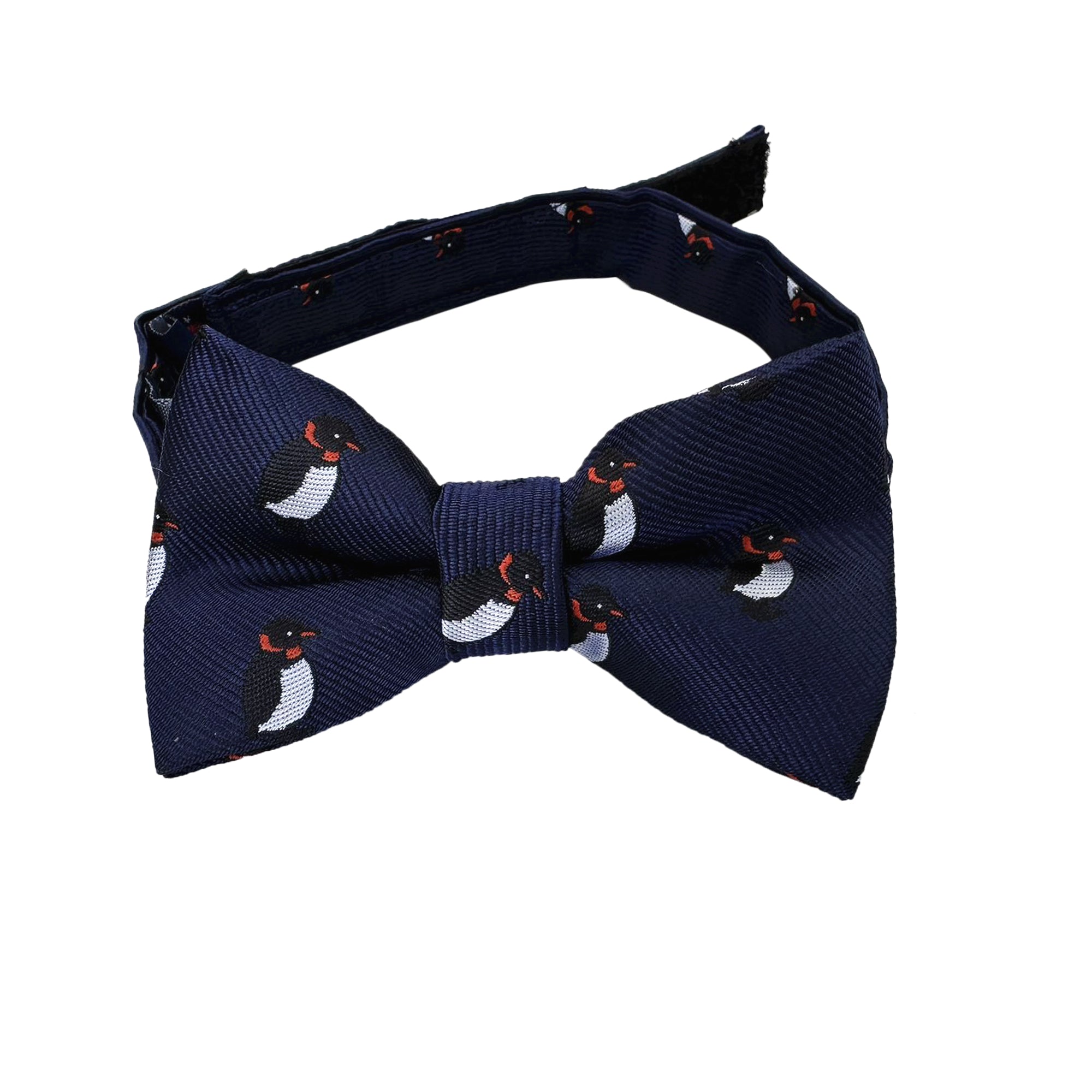 Navy Blue Penguin Kids Bow Tie