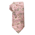 Light Pink with Sage Floral Skinny Tie