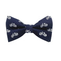 Navy Blue White French Bicycle Pre-tied Bow Tie