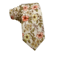 Tan Sage Green Floral Skinny Tie