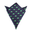 Navy Blue Green Stegosaurus Dinosaur Pocket Square