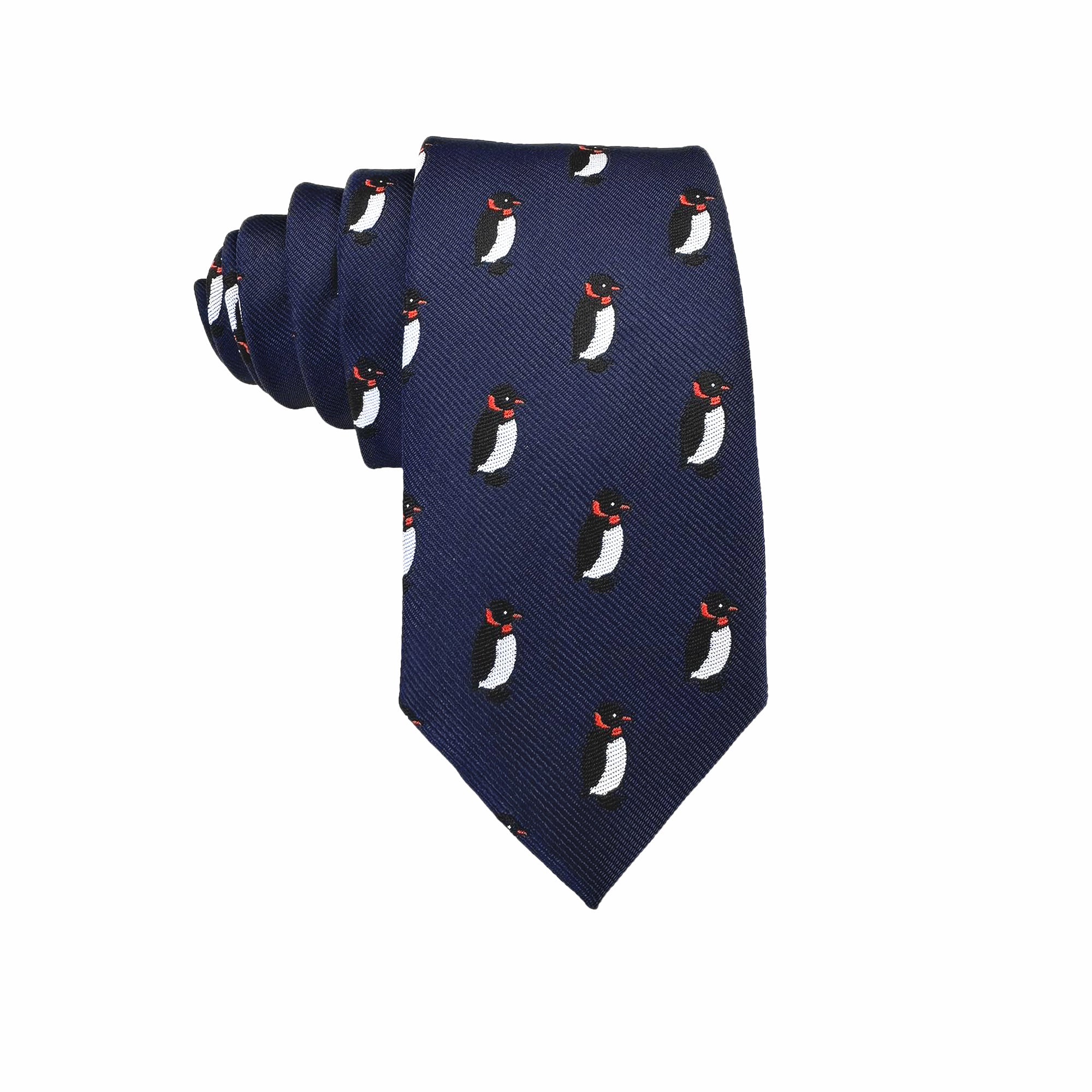 Navy Blue Penguin Necktie