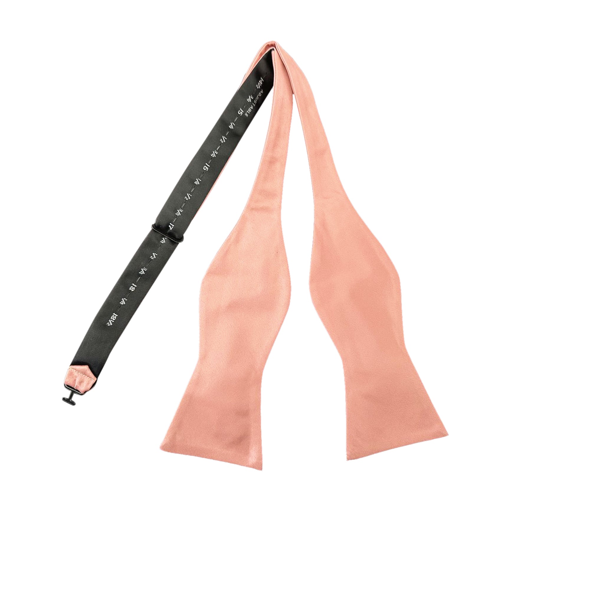 Champagne Rose Sundial Satin Self-tied Bow Tie