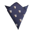 Navy Blue White Koala Pocket Square