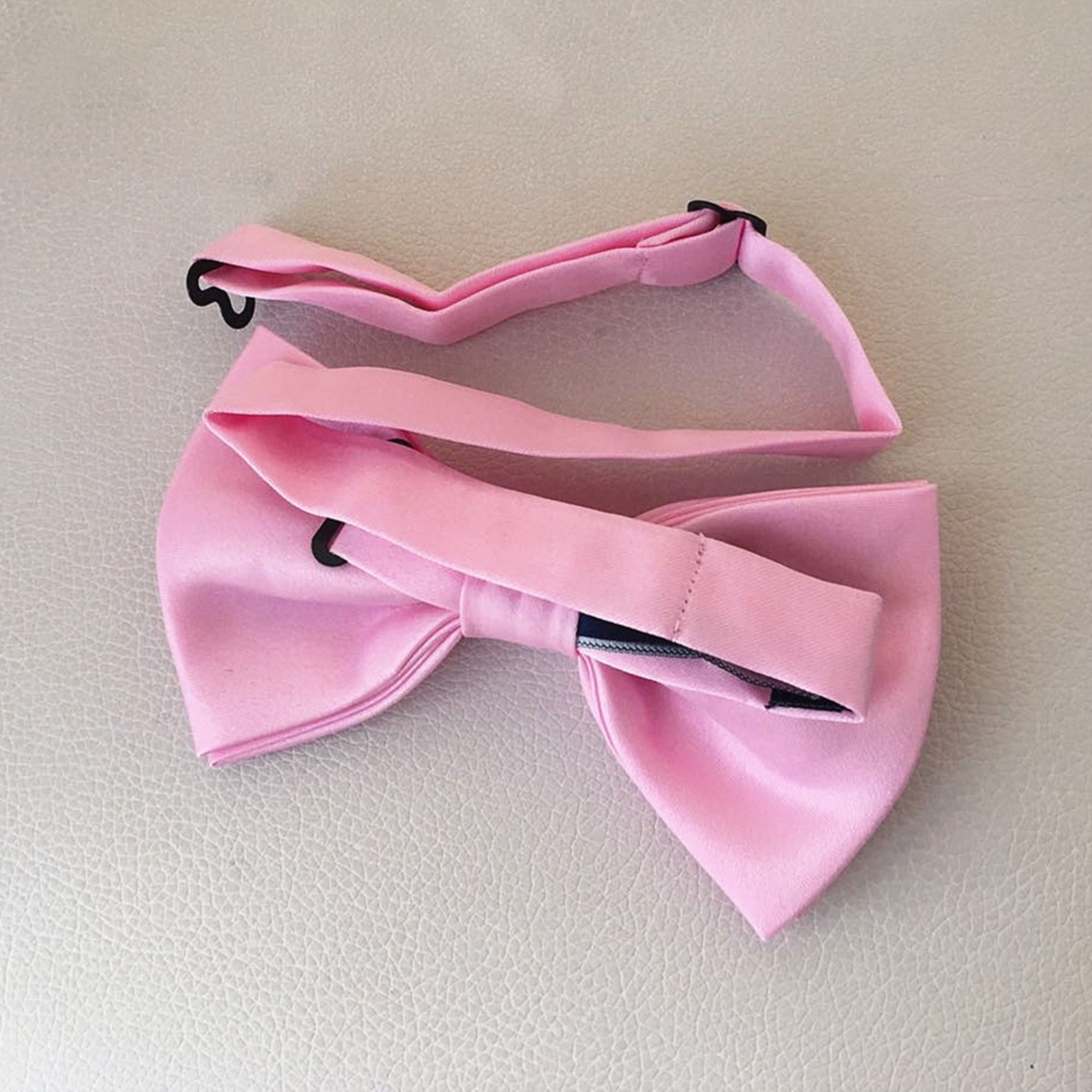 Tickled Pink Satin Pre-tied Bow Tie