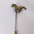 Antique Brass Horse Lapel Pin