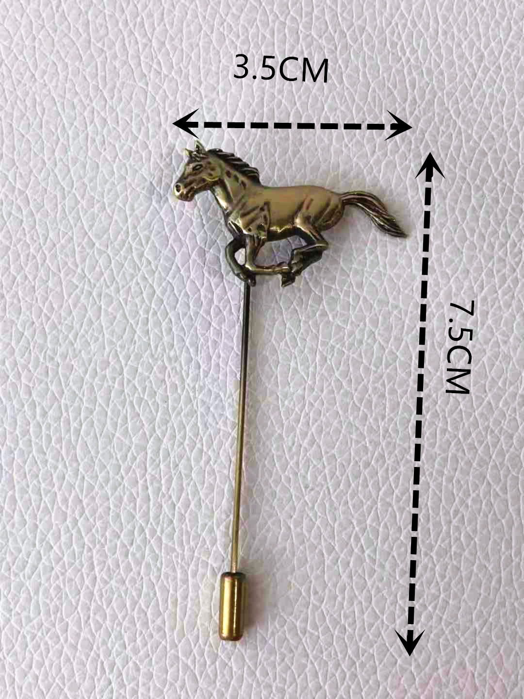 Antique Brass Horse Lapel Pin