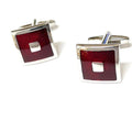 Maroon Square Cufflinks