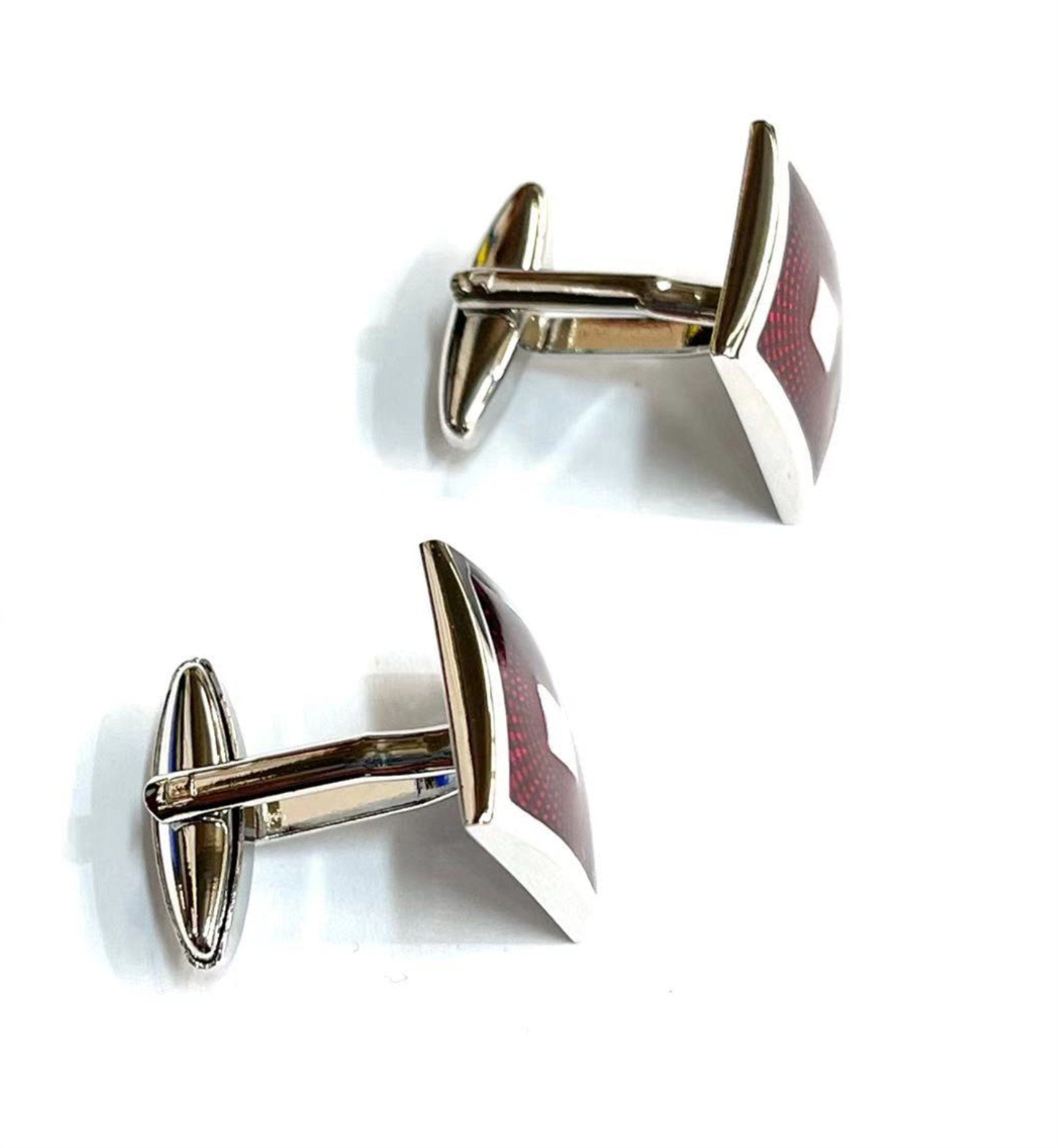 Maroon Square Cufflinks