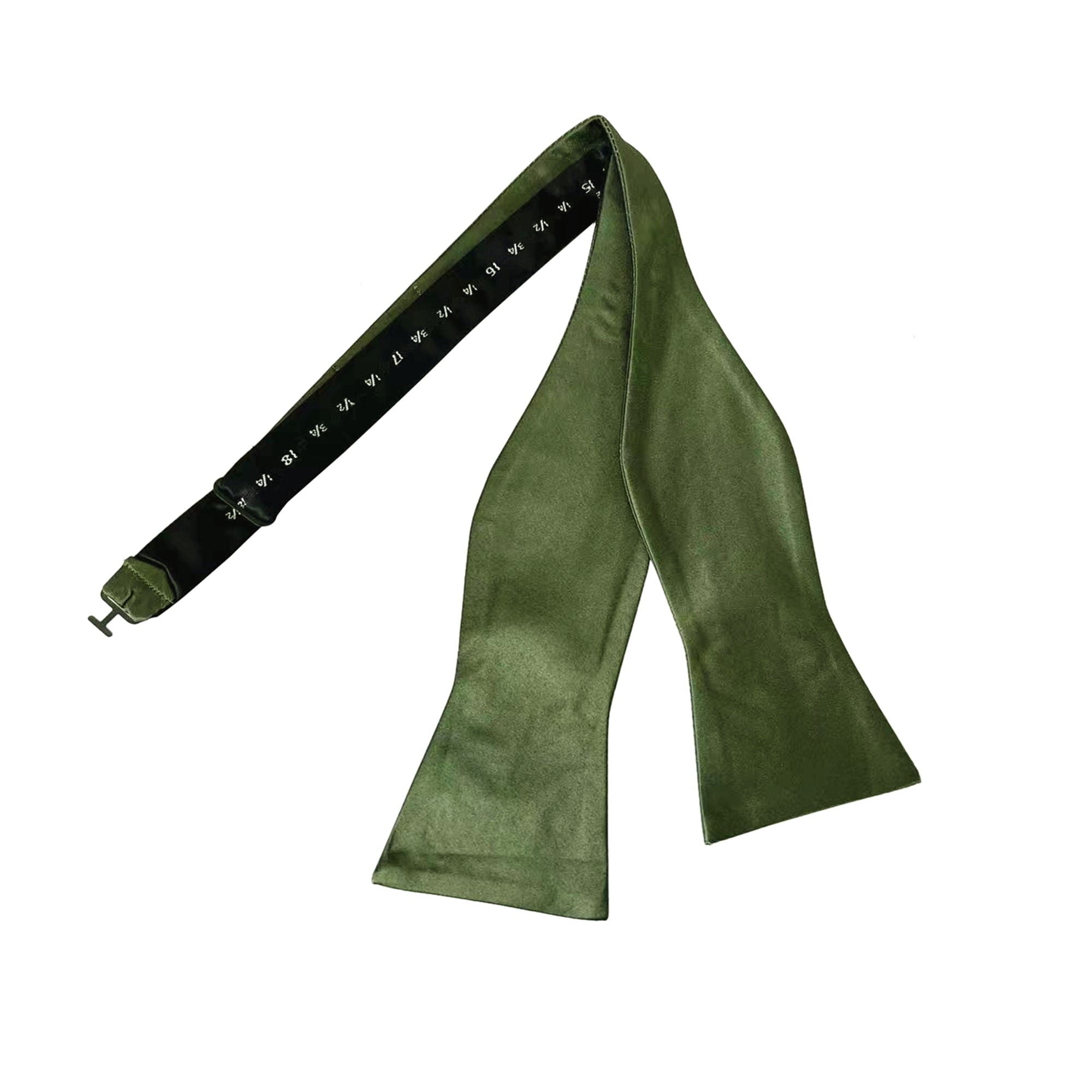 Matiniolive Satin Self-tied Bow Tie
