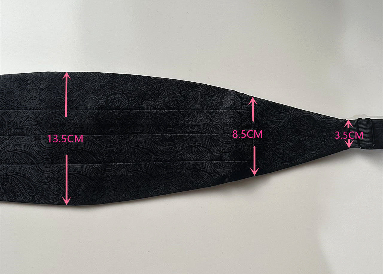 Black Paisley Cummerbund