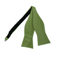 Dark Sage Green Satin Self-tied Bow Tie
