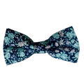 Midnight Teal Floral Pre-tied Bow Tie