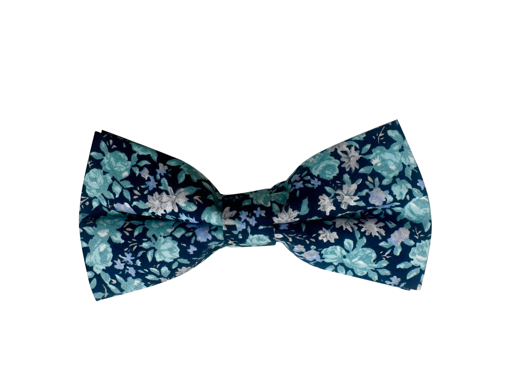 Midnight Teal Floral Pre-tied Bow Tie