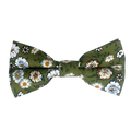 Army Green Floral Pre-tied Bow tie
