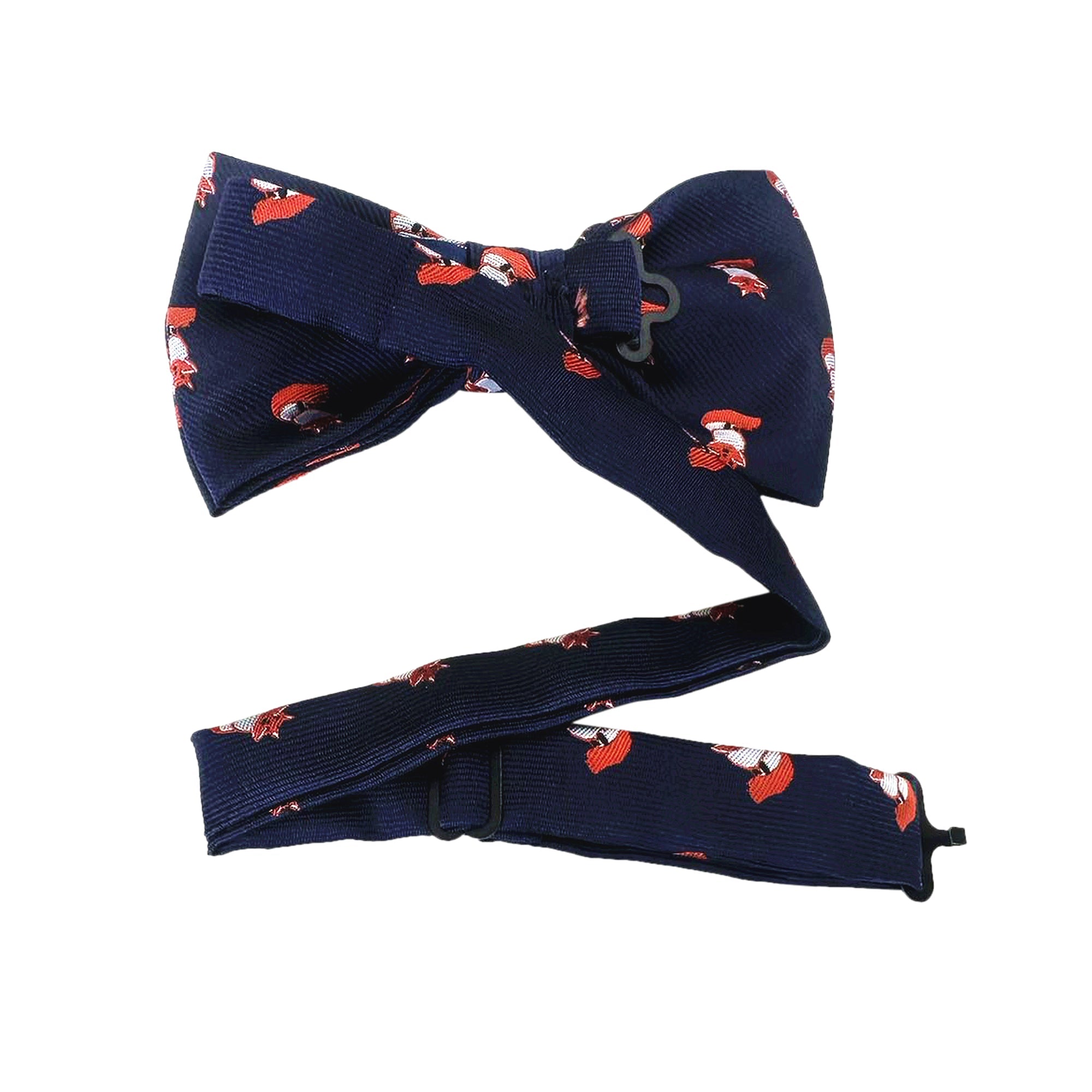 Dark Navy w/ Orange Fox Pre-tied Bow Tie
