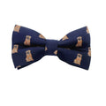 Navy Blue Pug Dog Pre-tied Bow Tie