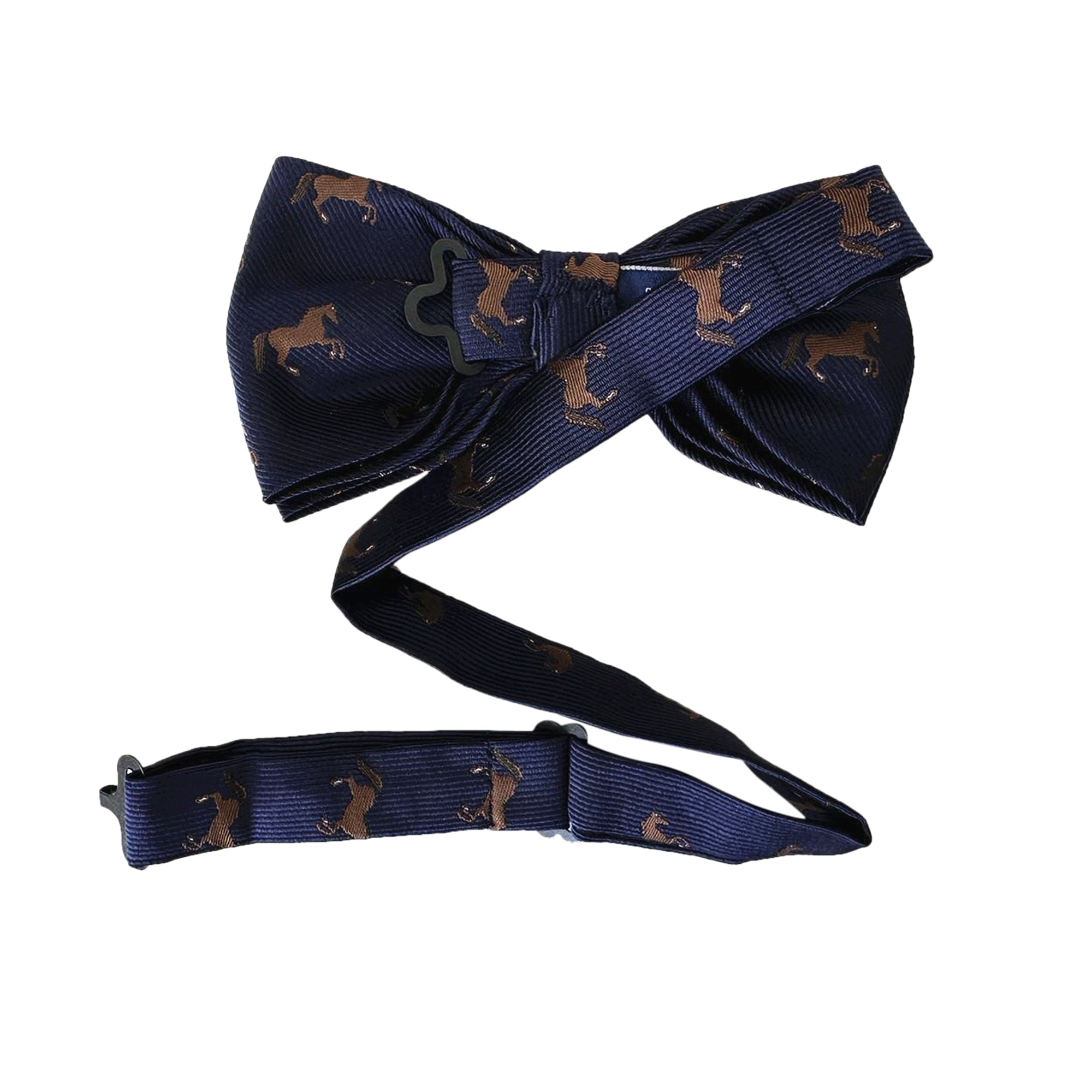 Navy Blue Horse Pre-tied Bow Tie